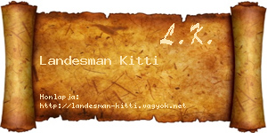 Landesman Kitti névjegykártya