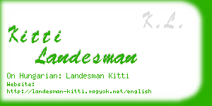 kitti landesman business card